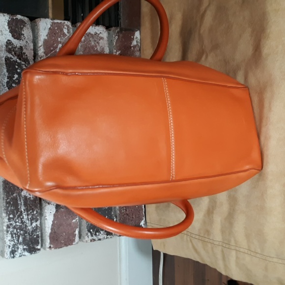 Celine Boogie Orange Leather Handbag - Picture 5 of 16